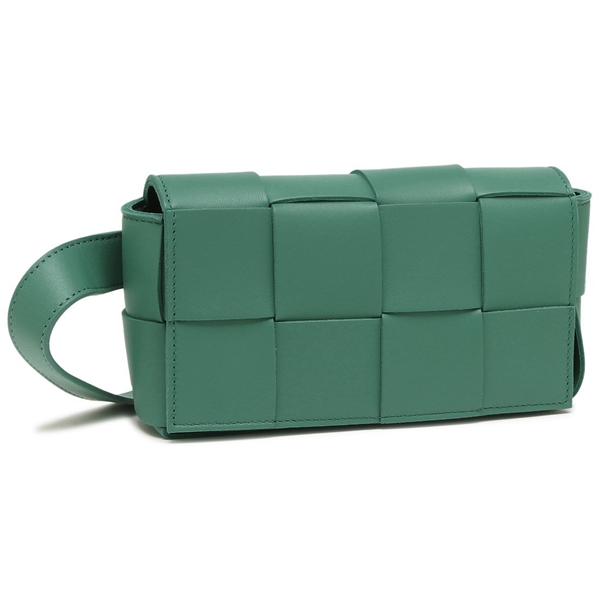 ボッテガヴェネタ ボディバッグ ミニ カセット ミニバッグ ベルトバッグ グリーン レディース BOTTEGA VENETA 668572 VMAY1 3182