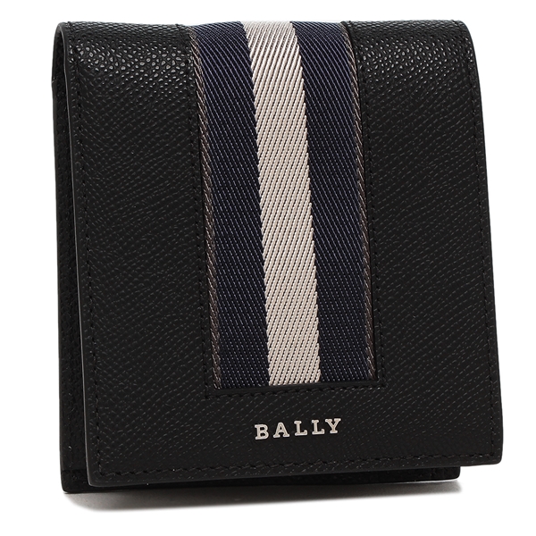 バリー 二つ折り財布 ブラック ネイビー メンズ BALLY 6309720MLW02E VT838 U901P