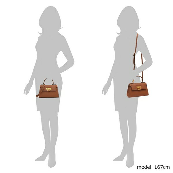 カルボッティ ショルダーバッグ ハンドバッグ グレタ ブラウン