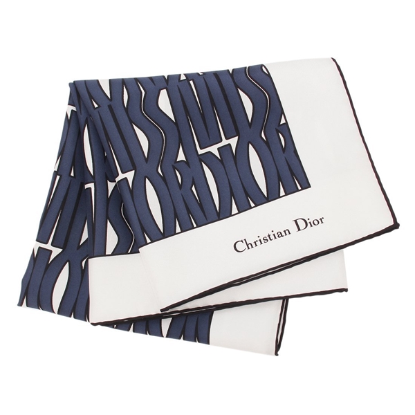 クリスチャンディオール スカーフ バンダナ オールオーバー ネイビー ホワイト レディース Christian Dior 45MID090I607 540