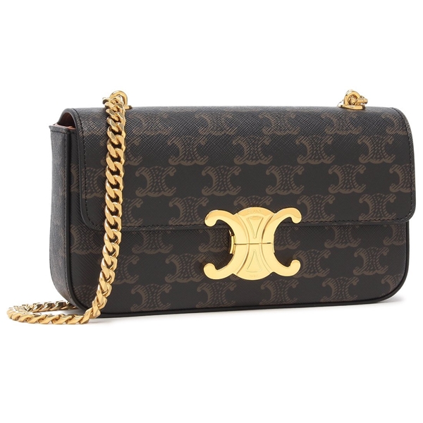 セリーヌ ショルダーバッグ チェーン トリオンフ ミニバッグ ブラウン レディース CELINE 197992DQW 04LU