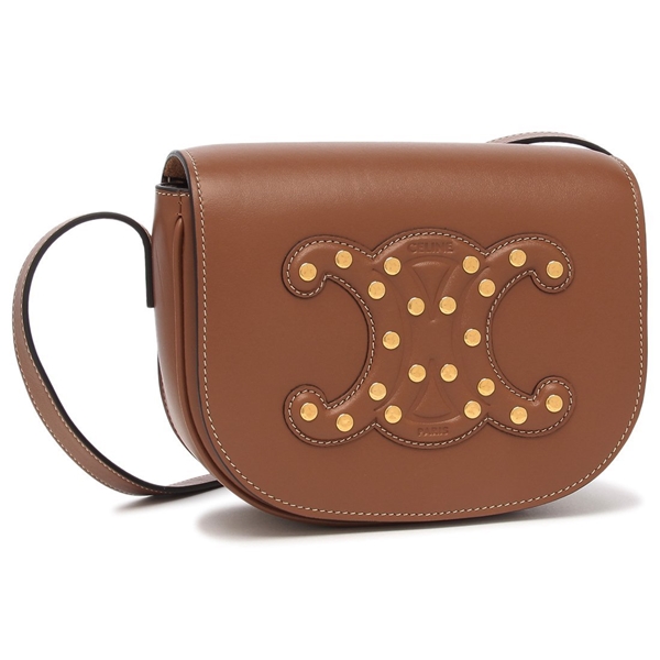 セリーヌ ショルダーバッグ フォルコ トリオンフ ブラウン レディース CELINE 198263DU9 04LU