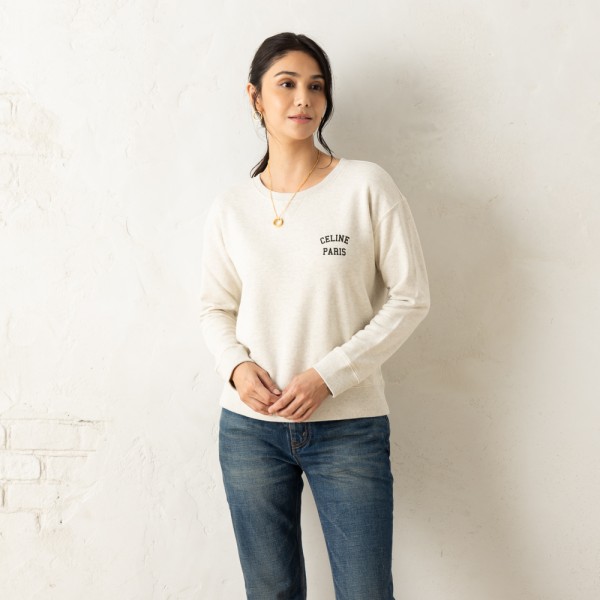 セリーヌ スウェット ルーズ スウェットシャツ ルーズフィット グレー レディース CELINE 2Y31F765N 01CBの通販は 65,890円