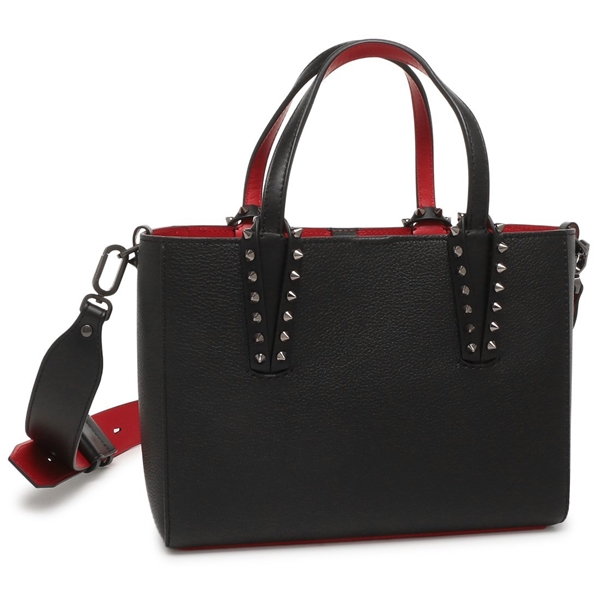 クリスチャンルブタン ハンドバッグ ショルダーバッグ カバタ ブラック ホワイト レディース Christian Louboutin 3255086 B078