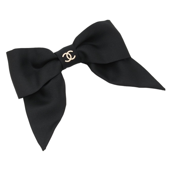 シャネル バレッタ ボウバレッタ リボンモチーフ CCマーク ココマーク ブラック レディース CHANEL AA9854 B15898 NV653