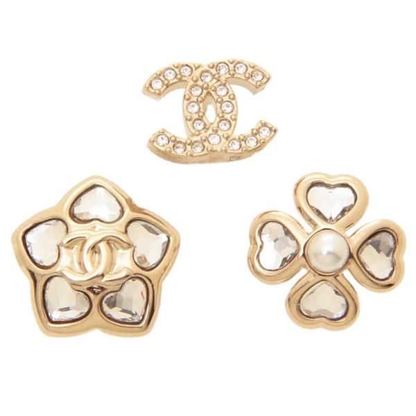 シャネル ピアス 花 フラワー ココマーク CCマーク ゴールド