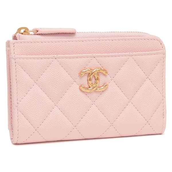 シャネル フラグメントケース カードケース マトラッセ キルティング ミニ財布 CCマーク ココマーク ピンク CHANEL AP5015 B22653 NH620