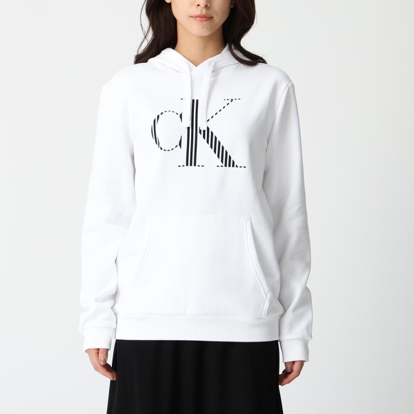 カルバンクライン パーカー フーディー   モノグラム フリース PO スウェットパーカー ホワイト メンズ 40EC443YAA 110