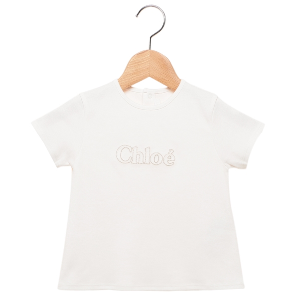 クロエ Tシャツ カットソー 子供服 ホワイト ガールズ CHLOE C20019 117