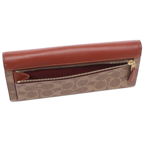 コーチ 財布 長財布 SIGNATURE ブラウン ベージュ レディース COACH 