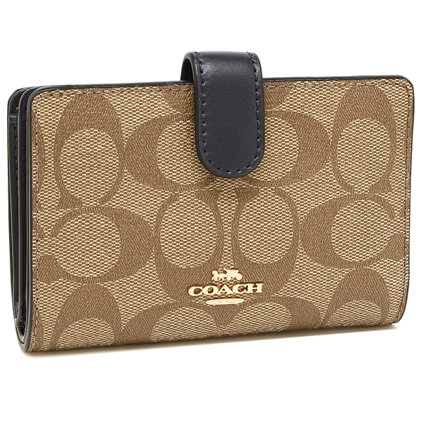 コーチ 財布 二つ折り財布 アウトレット シグネチャー ブラウン ネイビー レディース Coach F 返品ok の通販はau Pay マーケット Axes
