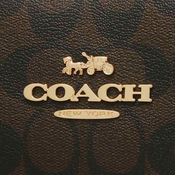 コーチ アウトレット ショルダーバッグ シグネチャー ブラウン ブラック レディース COACH CA547 IMAA8