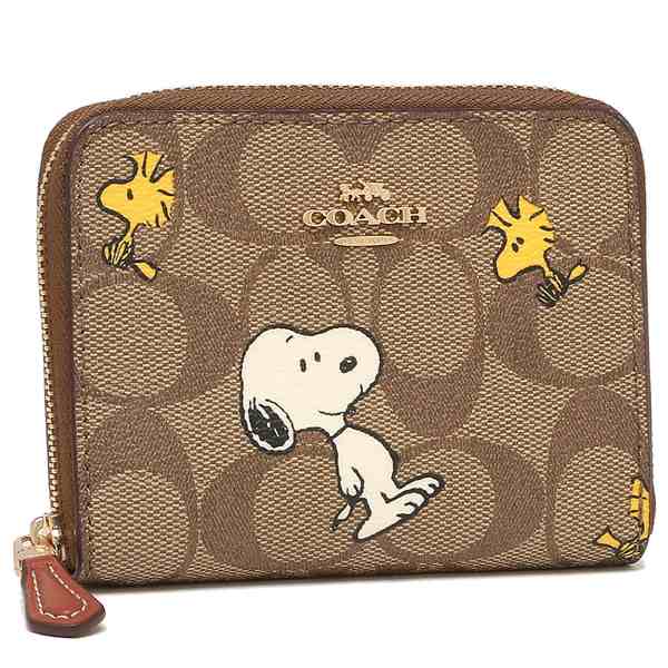 最も ✨特売✨ COACH 二つ折り財布 スヌーピー ワインマルチ CF252 ad