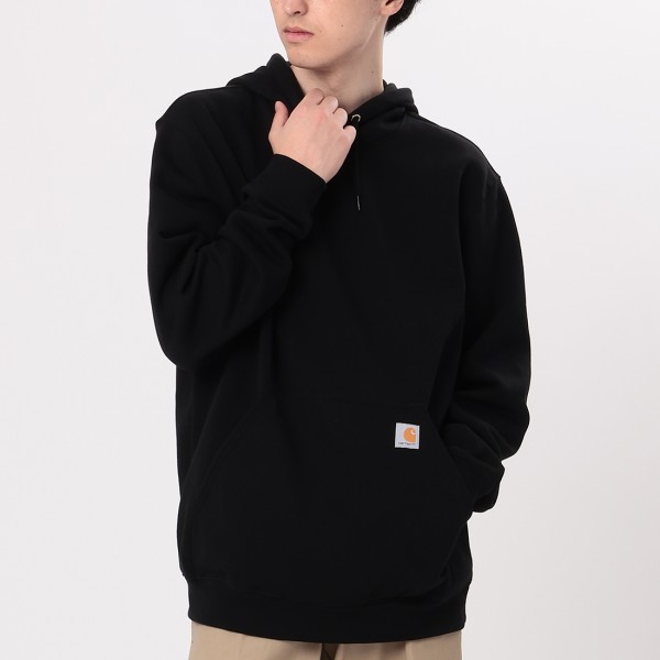 カーハート パーカー フーディー ミッドウェイトフードスウェット ワンポイント ブラック メンズ レディース ユニセックス Carhartt K121の通販は 7,633円