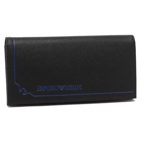 ⚠️最終セール ⚠️ エンポリオアルマーニ 長財布 Y4R170 ブラック エンポリオアルマーニ 長財布 メンズ ブラック EMPORIO ARMANI