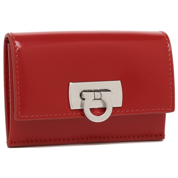 フェラガモ カードケース ワンダ レッド レディース Salvatore Ferragamo 220435 RED｜au PAY マーケット