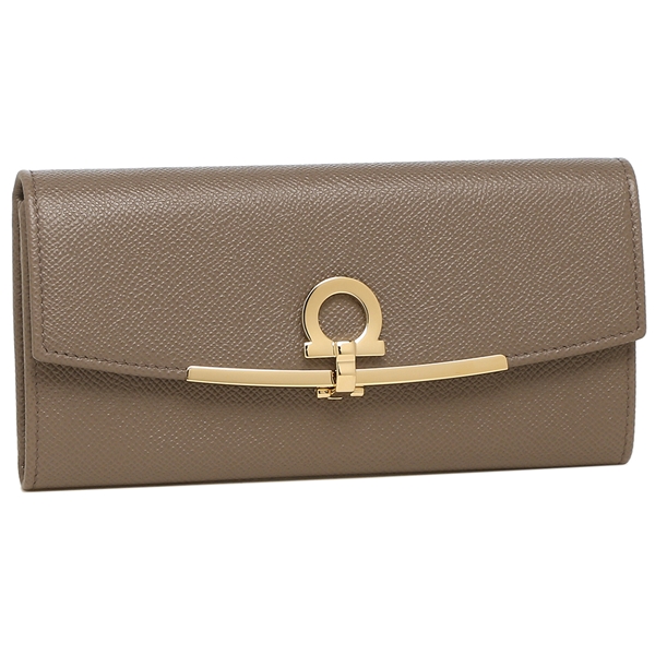 フェラガモ 財布 長財布 ガンチーノクリップ グレージュ レディース FERRAGAMO 22D150 0714922の通販は 46,080円
