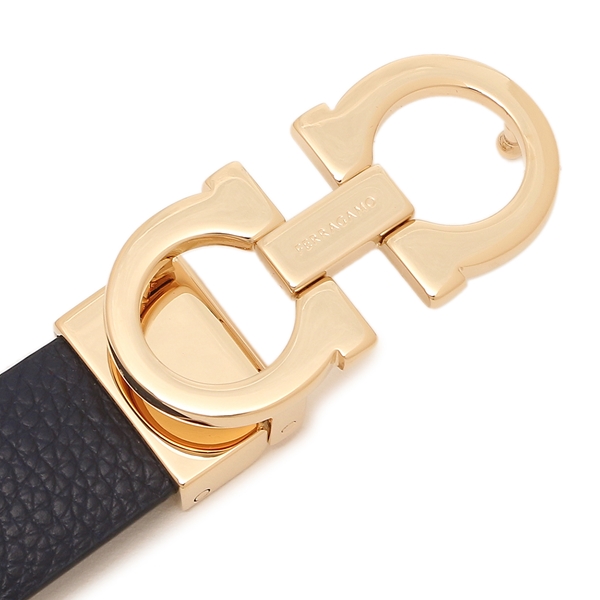 新品　フェラガモ ベルト レディース　ダブル ガンチーニ リバーシブル ブラック サルバトーレフェラガモ Salvatore Ferragamo ベルト リバーシブル