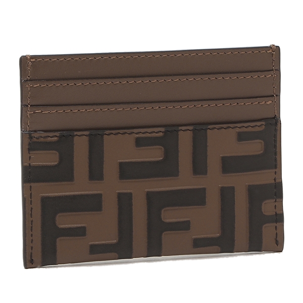 フェンディ カードケース 定期入れ FFダイヤモンド ブラウン  