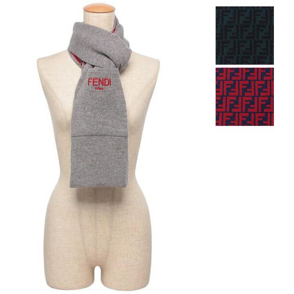 フェンディ マフラー FF柄 リバーシブル ポケット付き グレー キッズ FENDI JUQ020 AO29 F0WZ4 GRIGIO