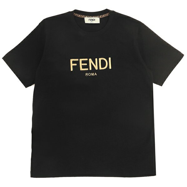 フェンディ Tシャツ トップス ロゴ ブラック レディース FENDI FS7254