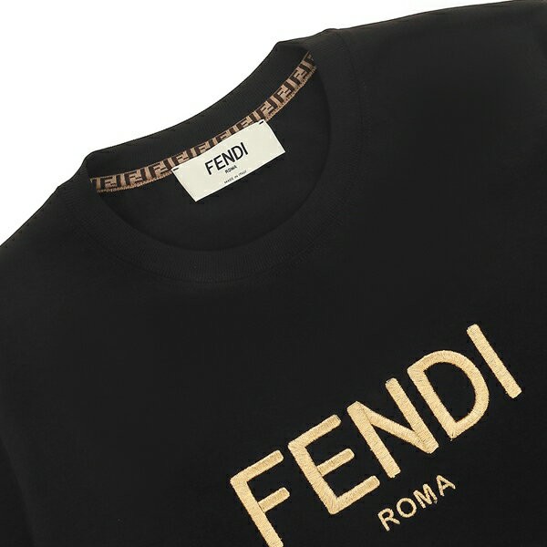 フェンディ Tシャツ トップス ロゴ ブラック レディース FENDI FS7254