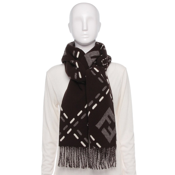 フェンディ マフラー FFロゴ ブラウン レディース FENDI FXT462 AYKU F1U6N