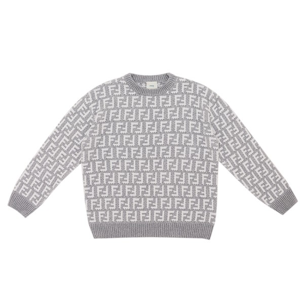 FENDI グレー ロゴニットセーター