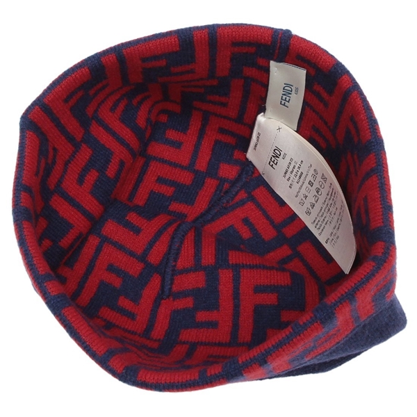 フェンディ ニット帽 ビーニー レディース ガールズ FF柄 ズッカ柄
