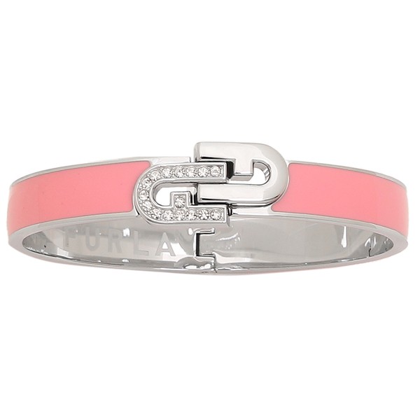 フルラ ブレスレット アクセサリー アーチ バングル ロゴ ピンク シルバー レディース FURLA FJ0119BTの通販は