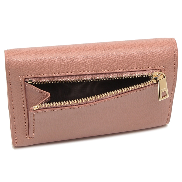 新品未使用　FURLA 三つ折り財布　ピンク系 新品】FURLA フルラ 3つ折り財布 ピンクベージュ レザー 上品