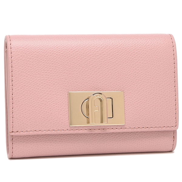 FURLA ミニ財布 三つ折り財布 ピンク - レディース レザー製三