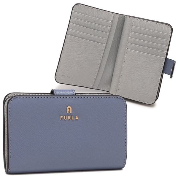 フルラ 二つ折り財布 カメリア ミニ財布 ブルー レディース FURLA WP00314 ARE000 4352S