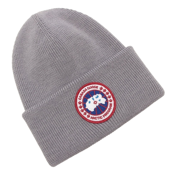 カナダグース ニット帽 ビーニー ARCTIC TOQUE アークティック トゥック ロゴ入り グレー メンズ レディース   6936M 9115