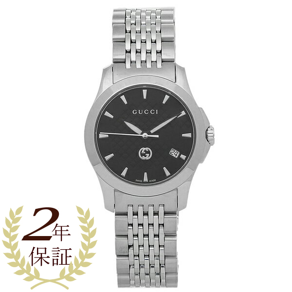 【2年保証】グッチ 時計 レディース 腕時計 GUCCI YA1265006 シルバー ブラックの通販は 83,800円