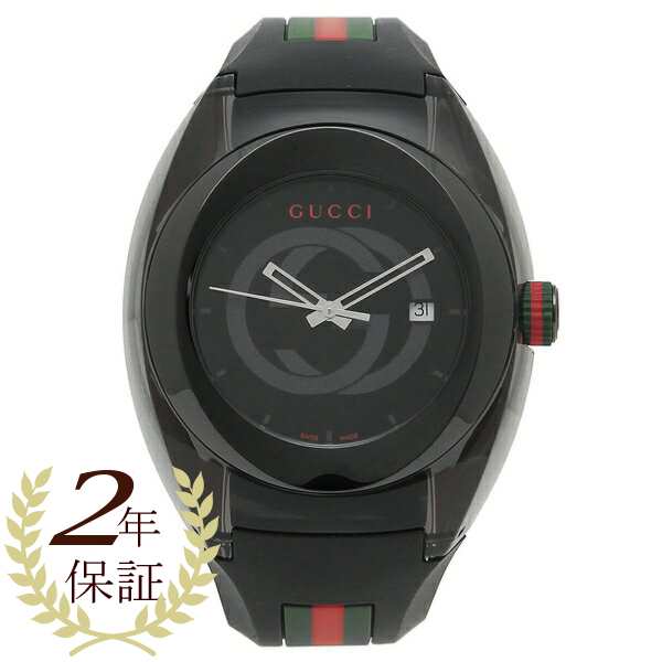 【2年保証】グッチ 時計 レディース メンズ 腕時計 GUCCI YA137107 ブラックの通販は