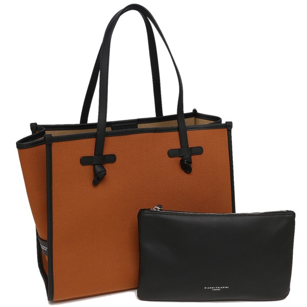 ジャンニキアリーニ トートバッグ マルチェッラ ポーチ オレンジ ブラウン レディース GIANNI CHIARINI BS6850 CNV-SE A4対応の通販は