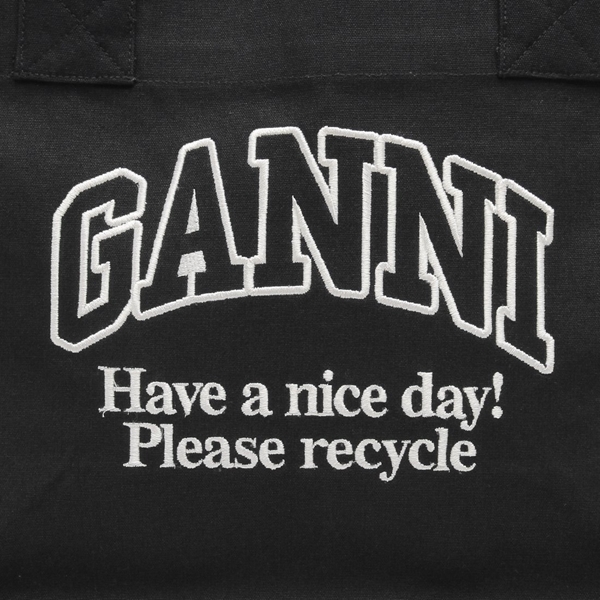 ガニー トートバッグ ブラック レディース GANNI A6647 252 A4対応