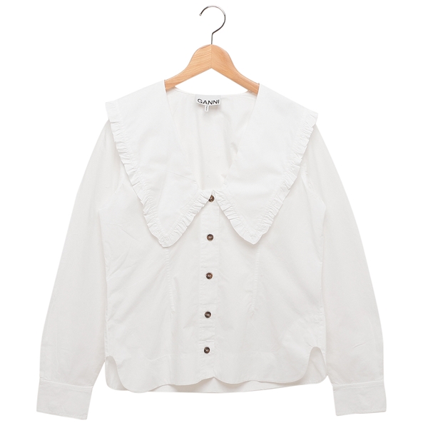 ガニー シャツ ブラウス ホワイト レディース GANNI F5778 151