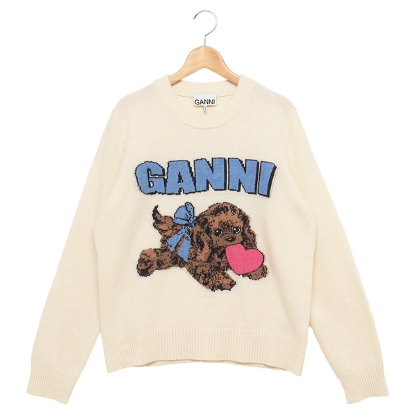 ガニー ニット セーター ホワイト レディース GANNI K2562 135