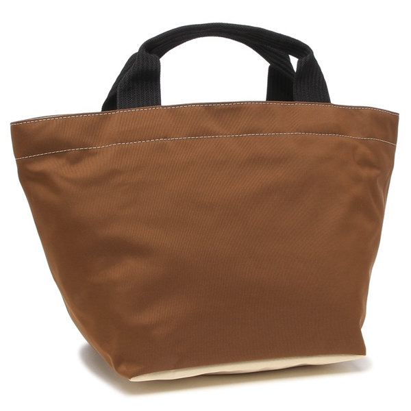 エルベシャプリエ トートバッグ ナイロン舟型トート Mサイズ ブラウン ベージュ レディース Herve Chapelier 1027N 63C 02