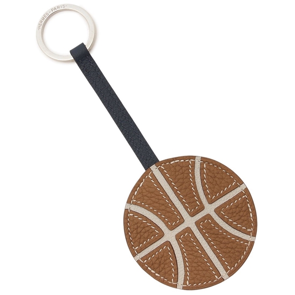 エルメス キーホルダー KEY RING BASKETBALL C刻印 バスケットボール ブラウン メンズ レディース ユニセックス HERMES H074847 CK AB