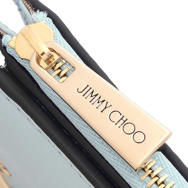 ジミーチュウ 二つ折り財布 ハンニ コンパクト財布 スタースタッズ ブルー レディース JIMMY CHOO HANNI CZN