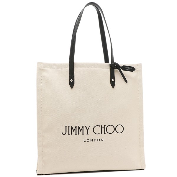 【未使用級】JIMMY CHOO CANVAS LOGO A4 TOTE BAG