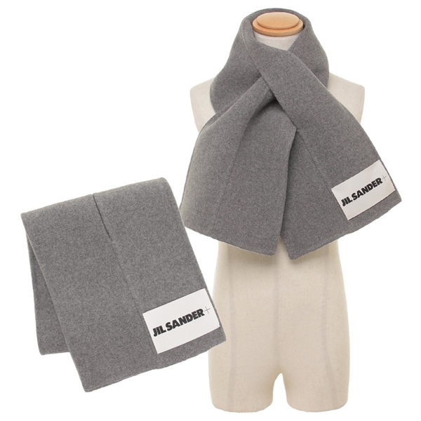 ジルサンダー マフラー ジルサンダープラス グレー メンズ JIL SANDER J47TE0116 J40020 034