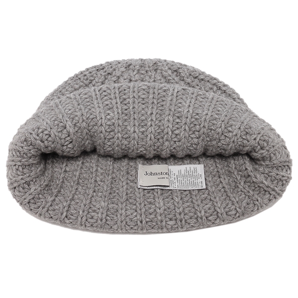 ジョンストンズ 帽子 ビーニー ニット帽 グレー メンズ レディース ユニセックス JOHNSTONS HAT02850 HA0308