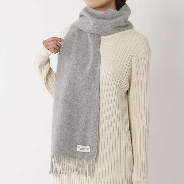 ジョンストンズ Johnstons マフラー 小判 グラナイト グレー ジョンストンズ マフラー メンズ レディース JOHNSTONS OF ELGIN