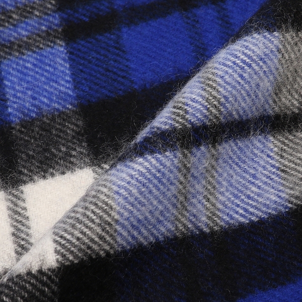 ジョンストンズ マフラー ホワイト ブルー メンズ レディース ユニセックス JOHNSTONS WA000016 KU0123 小判の通販は