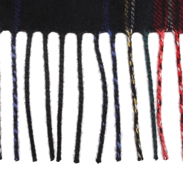 ジョンストンズ マフラー ブラック マルチカラー メンズ レディース