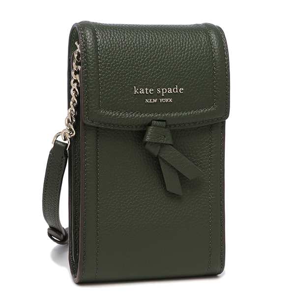 ケイトスペード スマホケース ストラップ ノット カーキ レディース KATE SPADE K6376 301